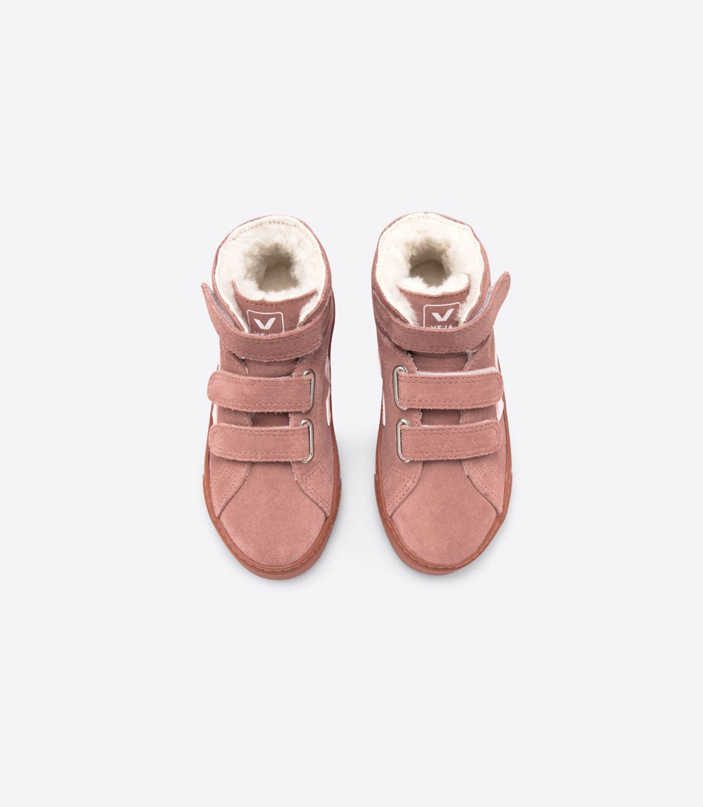 Veja Sneakers Barn - Esplar Mid Fured - Rosa - 795638-VBH